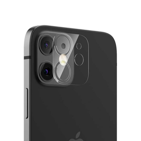 Gpack Apple iPhone 12 Kamera Lens Koruyucu Cam Şeffaf