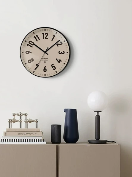 Minimalist Duvar Saati - 10 inç - Siyah Dar Çerçeve Siyah İbre DPL155 - 5
