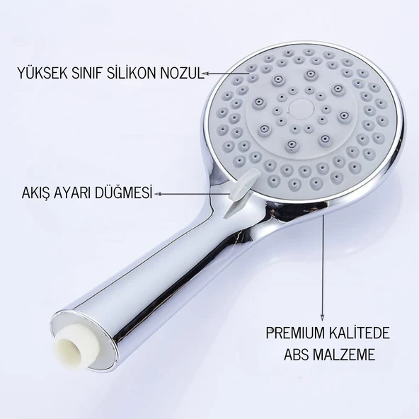 DESIPHON Yüksek Basınçlı Ultra Fonksiyonlu Ultra Lüx Duş başlığı - 2
