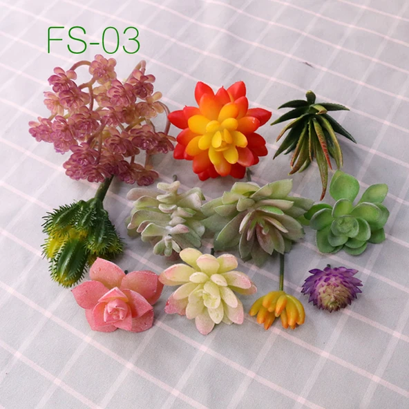 Yapay Sukulent Saksı Kombinasyonu - FS-03