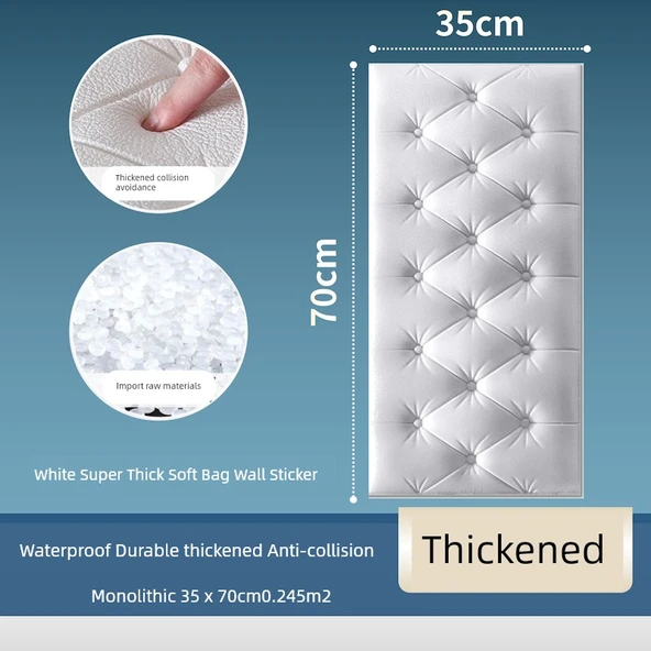 XPE Köpük Duvar Paneli - Beyaz 35x70x13mm