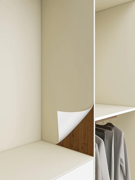 Kendinden Yapışkanlı Mobilya Etiketi - Saf Beyaz 60cm x 5m Kalınlaştırılmış (Model 2) - 2