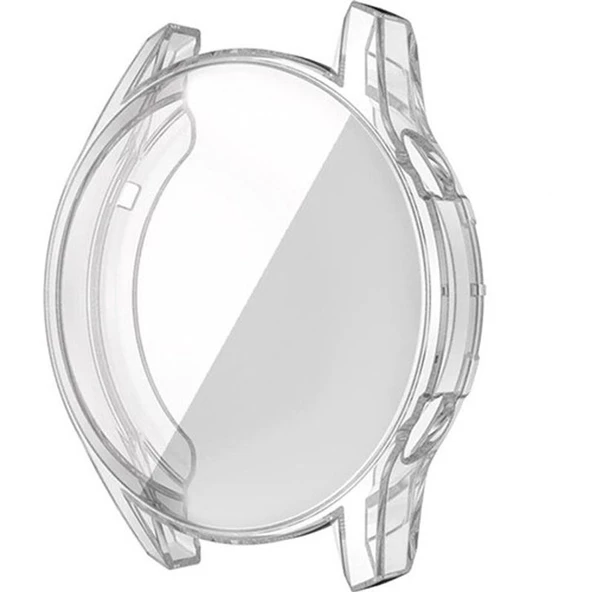 Gpack Huawei Watch GT2 46mm Kordon Önü Kapalı Şeffaf Silikon Renksiz - 3