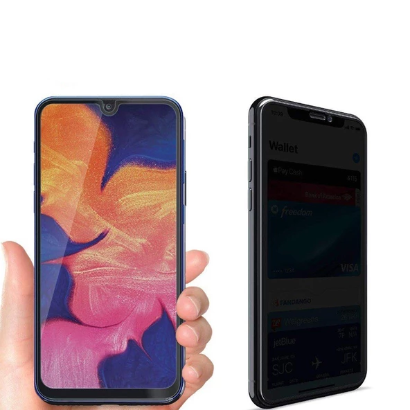 Gpack Samsung Galaxy A30 Privacy Gizlilik Filtreli Hayalet Cam - 4