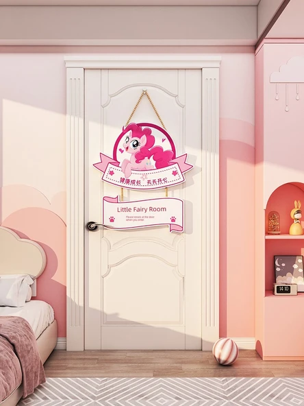 Sanrio Çocuk Odası Kapı Tabelası Duvar Dekoru - Prenses Kapı Plakası 2A10mm - Küçük Boy - 3
