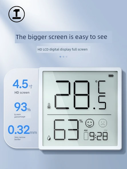 2'li Renkli Ekran Oda Termometresi Seti - Tip 86, Full HD - 4