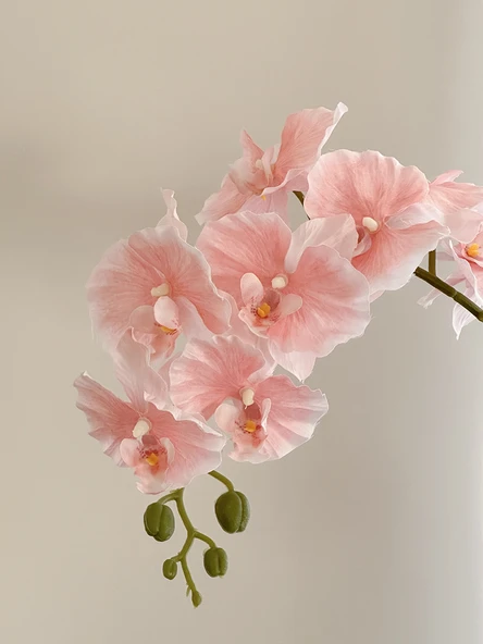 Pembe Büzgülü Yapay Phalaenopsis Çiçek Aranjmanı
