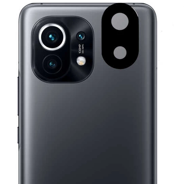 Gpack Xiaomi Mi 11 Kamera Lens Koruyucu Cam Siyah