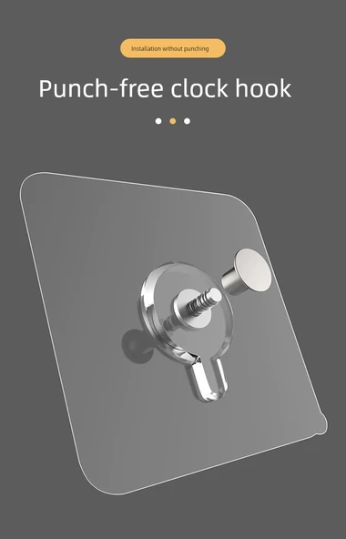 Çivisiz Duvar Saati Askısı - Spiral Ağ Uzunluğu 13mm [Kalınlaştırılmış 4 Adet] - Resim 8