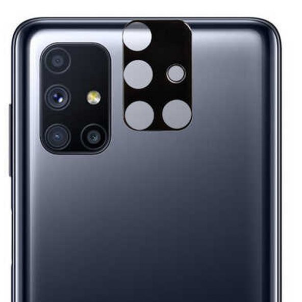 Gpack Samsung Galaxy M51 Kamera Lens Koruyucu Cam Siyah