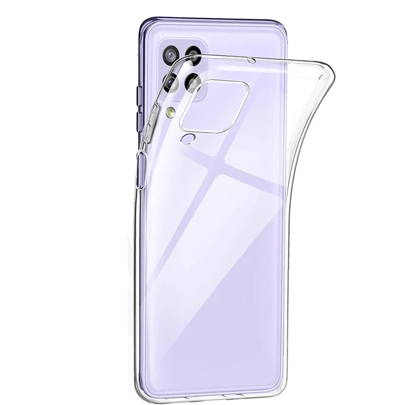 Gpack Samsung Galaxy M32 4G Kılıf Süper Silikon Şeffaf  Nano Glass