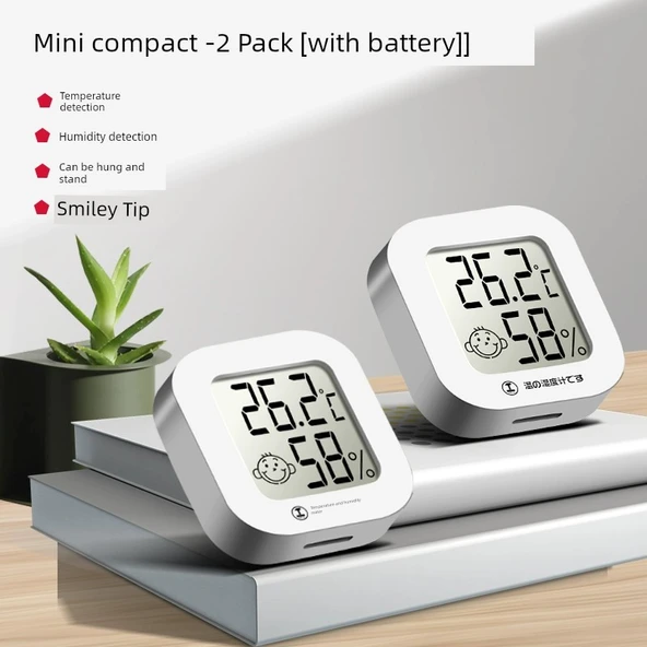 Dijital Termometre Higrometre - Mini İki Adet