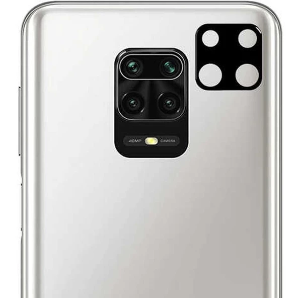 Gpack Xiaomi Redmi Note 9S Kamera Lens Koruyucu Cam Siyah