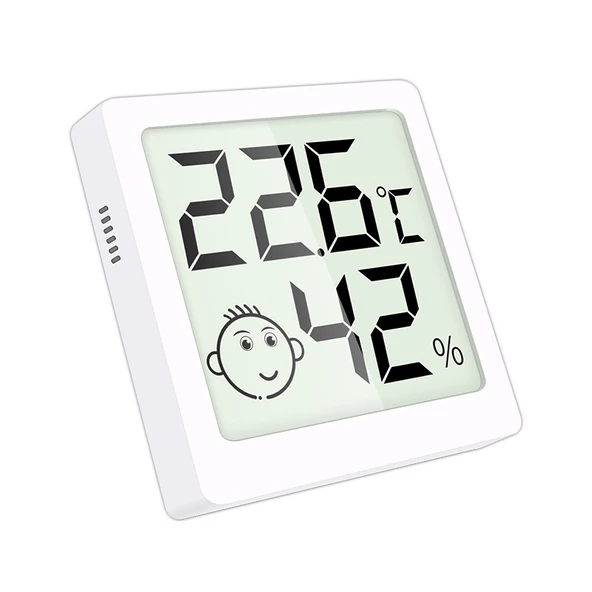 Mini Dijital Termometre Higrometre - Yeşil Mıknatıslı (Pilli) - 6