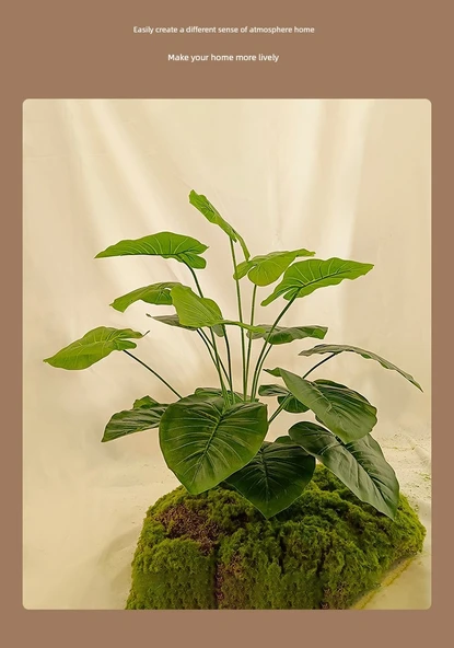 Yapay Tavuk Kalbi Yaprağı Demeti - 40cm (1 Demet) - 11