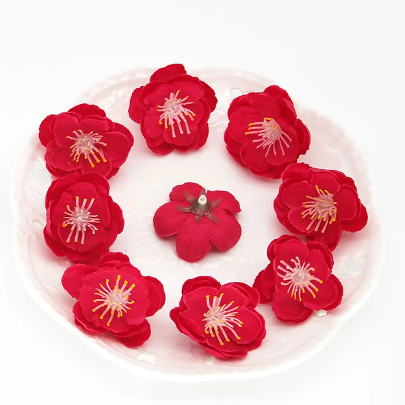 DIY El Yapımı Yapay Çiçek Garland Düğün Makyajı Süsleme Çiçeği - Beyaz Pudra - 11