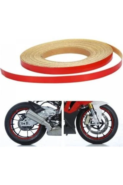 Motorsiklet Jant Şeridi Kırmızı