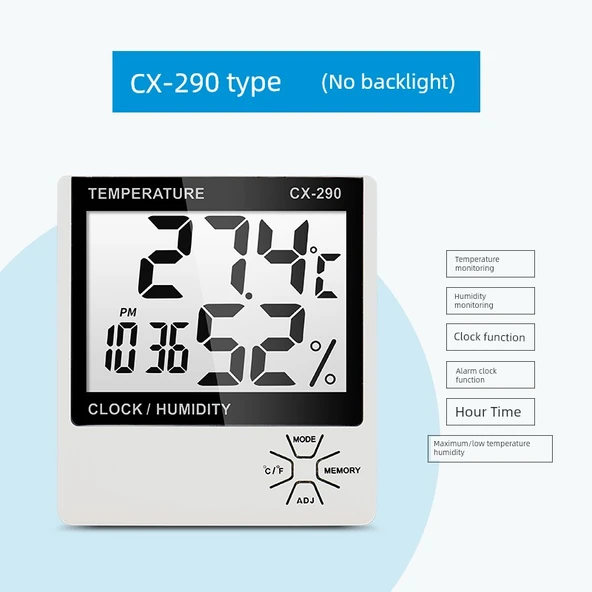 Elektronik Higrometre Oda Termometresi - CX-290