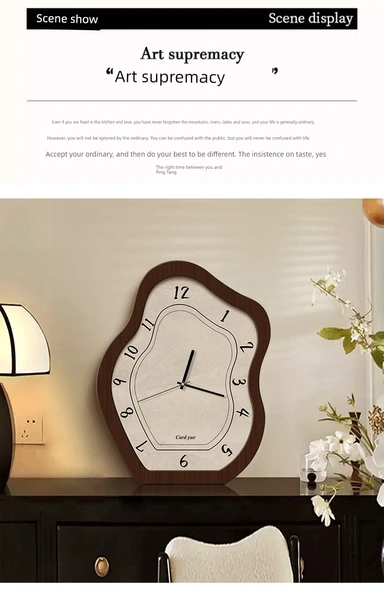 Retro Masa Saati - Antik Çin Tarzı - Uzun Yıllar-A: 35x25cm - Resim 10