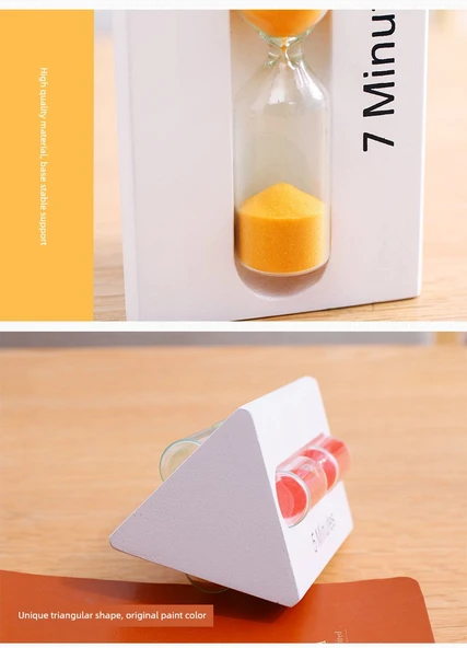 Ahşap Çocuk Diş Fırçalama Kum Saati - Beyaz (3+5+7 Dakika) - Resim 9