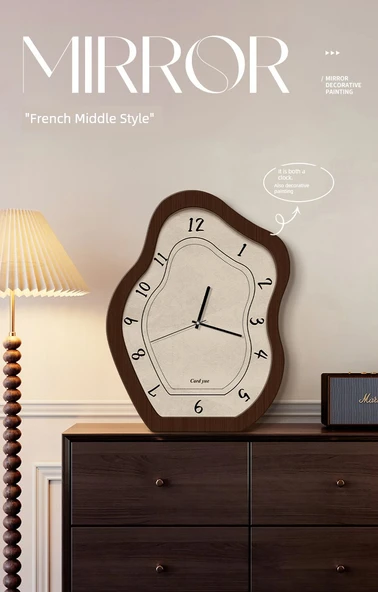 Retro Masa Saati - Antik Çin Tarzı - Uzun Yıllar-A: 35x25cm - Resim 8