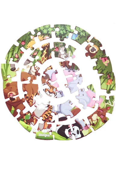 kutuTR Ahşap Hayvanlar Puzzle 41cm,mega Boy Renkli Hayvanlar Bebek, Çocuk Ve Okul Öncesi Için Puzzle - 2