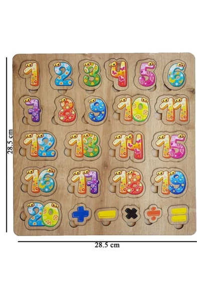 ALYATOYS Ahşap Bultak Sayılar Matematik Işlemli Yazı Tahtası - 2
