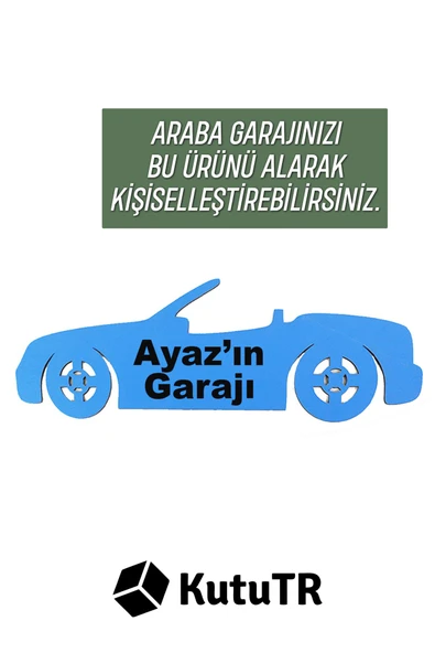 kutuTR 42 Araçlık Ahşap Duvar Rafı - Sadece Isimlik ( Hotweels Ve Matchbox )