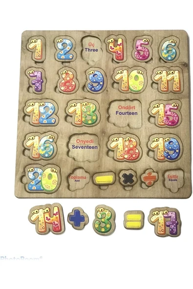 ALYATOYS Ahşap Bultak Sayılar Matematik Işlemli Yazı Tahtası - 5