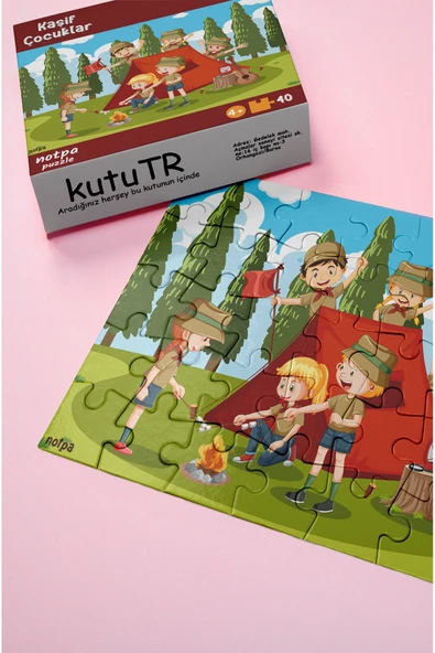kutuTR Notpa Piknik Zamanı Mini Puzzle 40 Parça 4 Yaş KY-005