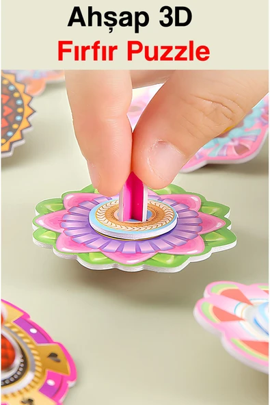 kutuTR Notpa Çocuklar İçin 3D Puzzle Fırfır Set  10 Ayrı Figür