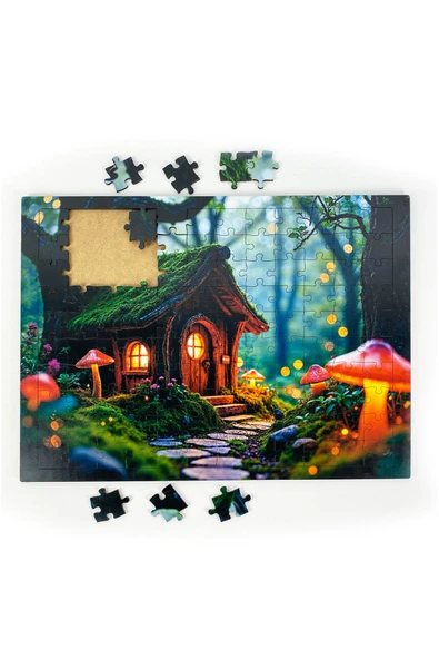 kutuTR Ahşap Puzzle 30x40 cm Ebadında 120 parça M1
