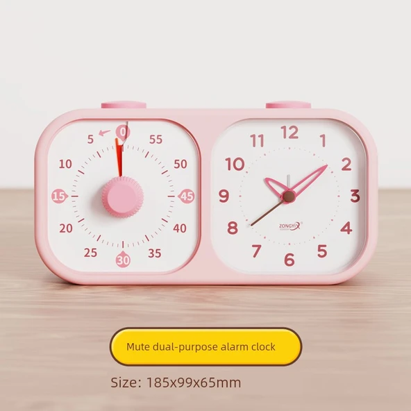 Sessiz Alarm ve Zamanlayıcı - Dijital Pembe