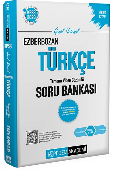 Pegem 2026 KPSS Ezberbozan Türkçe Tamamı Video Çözümlü Soru Bankası Pegem Yayınları ürün görseli 1