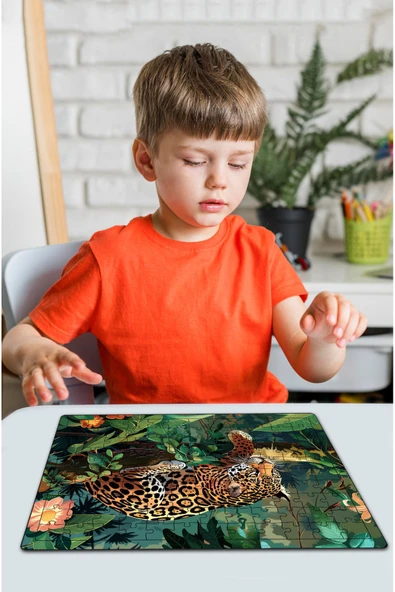 kutuTR Ahşap Puzzle 30x40 cm Ebadında 120 parça M5