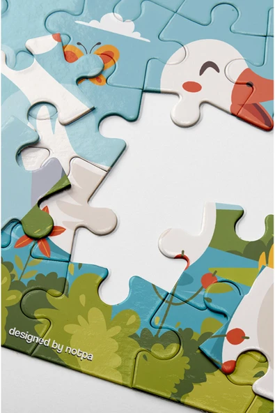 kutuTR Notpa Çocuklar I?çin 24 Parça Eğitici Ve Öğretici Ahşap Renkli Puzzle 4lü Set 8 - 7