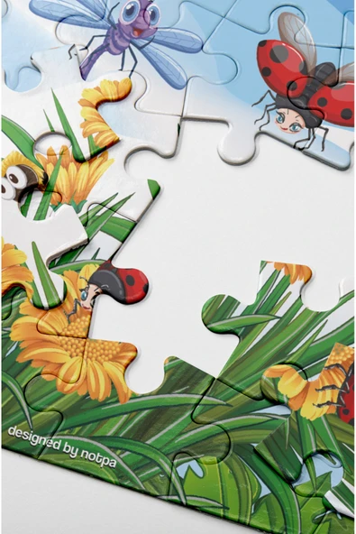 kutuTR Çocuklar Için Eğitici Ve Öğretici Ahşap 24 Parça Renkli Puzzle 3lü Set 4 - 3