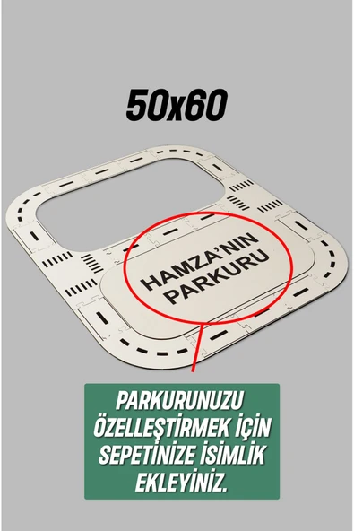 kutuTR Oyuncak Araba, Araç Parkuru Puzzle -Eğitici Ve Eğlenceli Yol Yapım Ahşap Oyuncak Yarış Pisti - 5