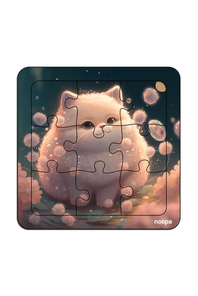 kutuTR NOTPA Çocuklar İçin  Ahşap Renkli Yapboz 13x13 Ebadında Puzzle 9 Parça 3'lü Set 310 - Resim 2