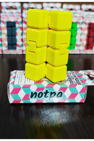 kutuTR Sonsuz Küp Stres Atma Küpü Stres Küpü(Infinity Cube) Sarı