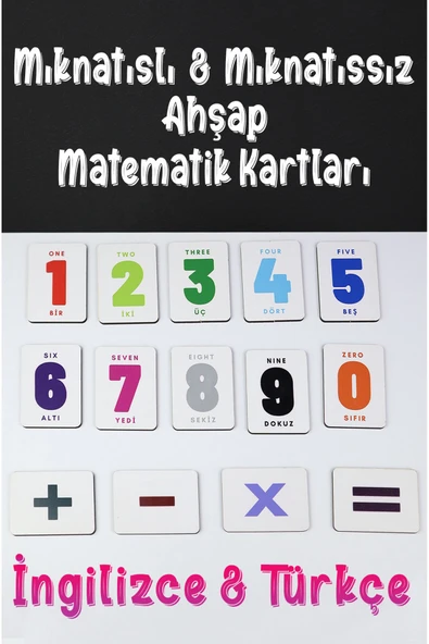 kutuTR Notpa Eğitici Ahşap Matematik Kutusu, Ahşap MAtematik Kartlar Ve Magnetler - 2