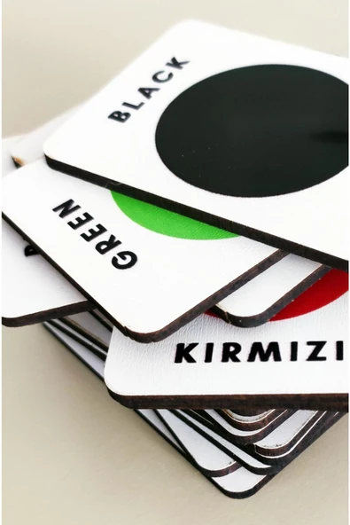 Notpa 16 Parça Renkler Zeka Kartları Eşleştirme Oyunu Hafıza Kartı Ahşap Eğitici Puzzle Oyuncak - 5