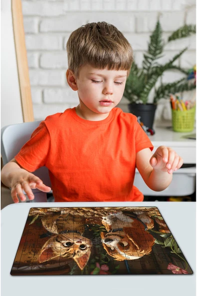 kutuTR Ahşap Puzzle 30x40 cm Ebadında 120 parça M9