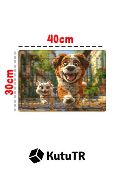 kutuTR Ahşap Puzzle 30x40 cm Ebadında 120 parça M10 - 5