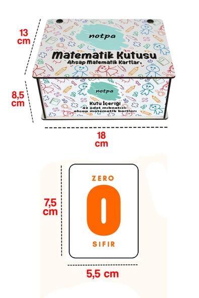 kutuTR Notpa Eğitici Ahşap Matematik Kutusu, Ahşap Matematik Magnetler 3set - 4