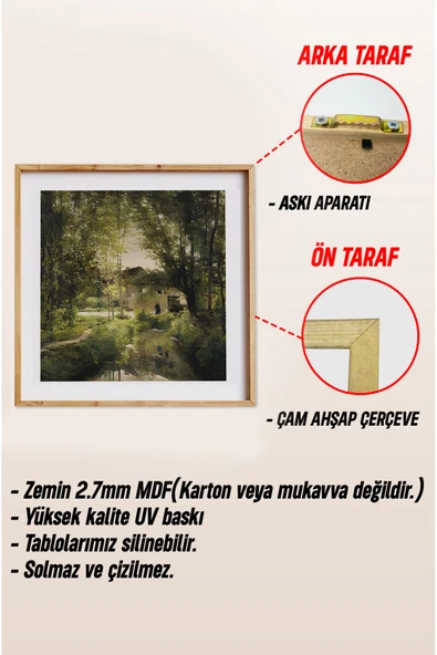 kutuTR Ahşap Çerçeveli Mdf KARE Tek Tablo (KENDİ TABLO SETİNİZİ OLUŞTURACAĞINIZ LİSTE) TX1005 - 6