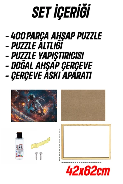 kutuTR Ahşap Çerçeveli Puzzle - Tablo HTHP - 005 - 3