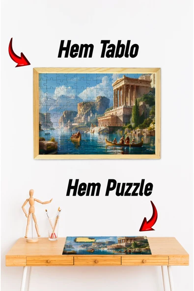 kutuTR Ahşap Çerçeveli Puzzle - Tablo HTHP - 004 - 2