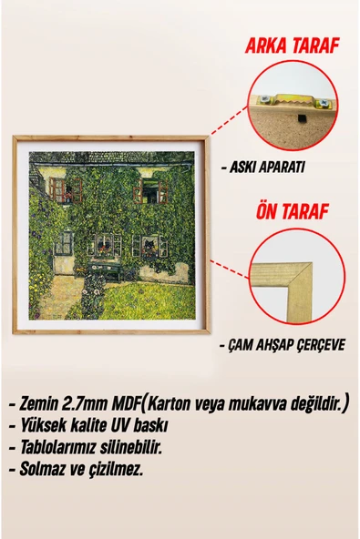 kutuTR Ahşap Çerçeveli Mdf KARE Tek Tablo (KENDİ TABLO SETİNİZİ OLUŞTURACAĞINIZ LİSTE) TX1006 - 6