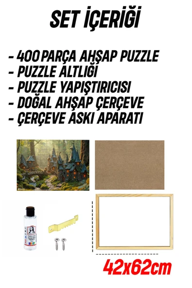 kutuTR Ahşap Çerçeveli Puzzle - Tablo HTHP - 015 - 3